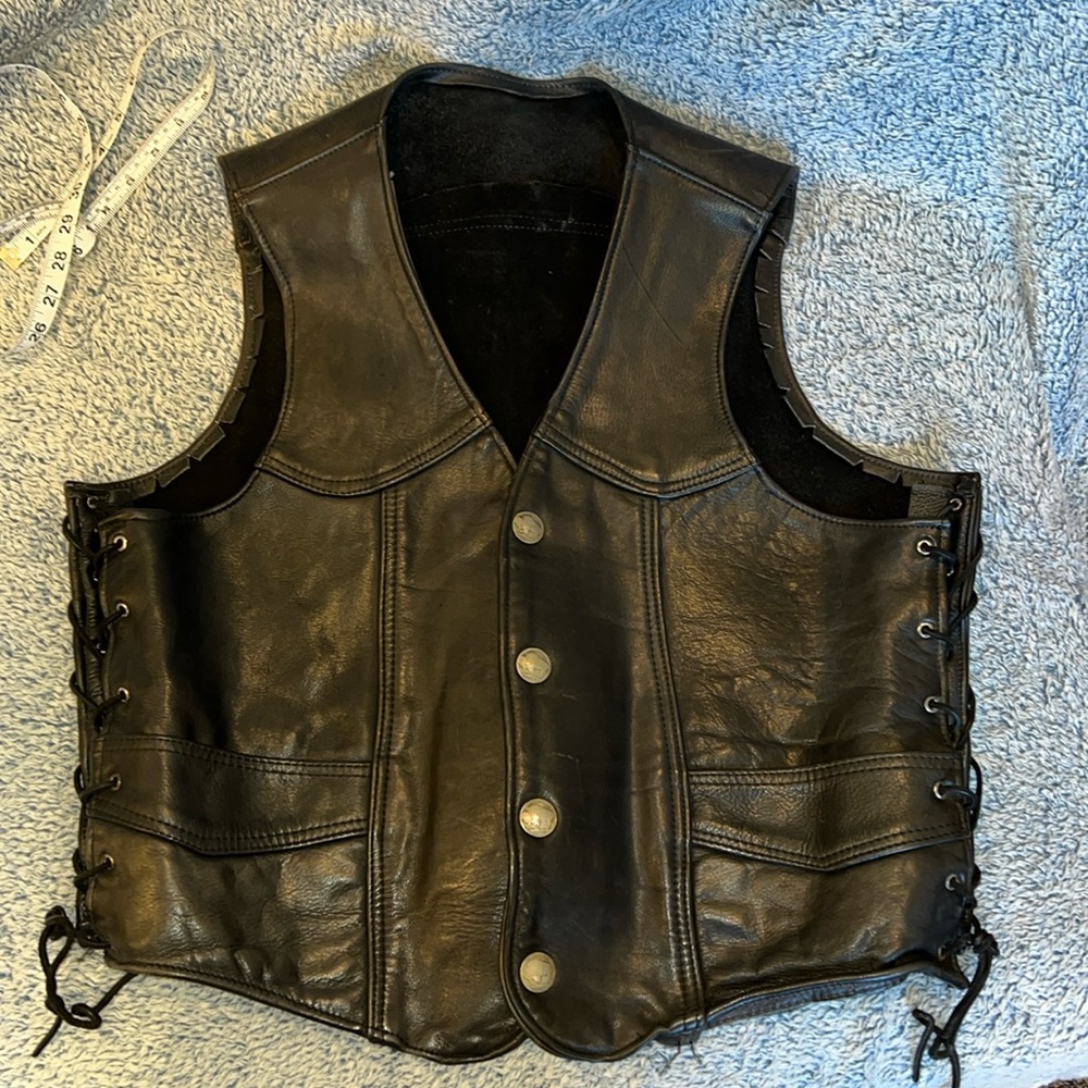 Natal Leather motorcycle vest XL